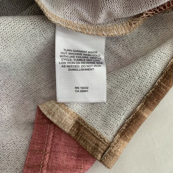 Alfred Dunner Mulberry Street 3/4 Sleeve Red Gold Multicolor Metallic XL Top NWT - Picture 11 of 11